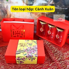 Combo Hạt Dinh Dưỡng Mix Hộp Quà Tết Cao Cấp Sang Trọng - Hộp Lớn 500gx3- Món Quà Ý Nghĩa Cho Sức Khỏe An Khang