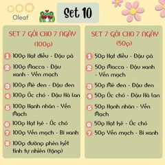 Set Hạt Nấu Sữa Hạt Dinh Dưỡng Mix Sẵn 7 Ngày [Tặng Đường Phèn] Cho Gia Đình Con Nhỏ, Mẹ Bầu, Người Già - OLEAF Sữa Hạt