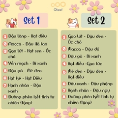 Set Hạt Nấu Sữa Hạt Dinh Dưỡng Mix Sẵn 7 Ngày [Tặng Đường Phèn] Cho Gia Đình Con Nhỏ, Mẹ Bầu, Người Già - OLEAF Sữa Hạt