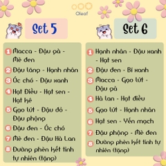 Set Hạt Nấu Sữa Hạt Dinh Dưỡng Mix Sẵn 7 Ngày [Tặng Đường Phèn] Cho Gia Đình Con Nhỏ, Mẹ Bầu, Người Già - OLEAF Sữa Hạt