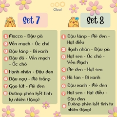 Set Hạt Nấu Sữa Hạt Dinh Dưỡng Mix Sẵn 7 Ngày [Tặng Đường Phèn] Cho Gia Đình Con Nhỏ, Mẹ Bầu, Người Già - OLEAF Sữa Hạt