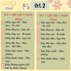 Set Hạt Nấu Sữa Hạt Dinh Dưỡng Mix Sẵn 7 Ngày [Tặng Đường Phèn] Cho Gia Đình Con Nhỏ, Mẹ Bầu, Người Già - OLEAF Sữa Hạt