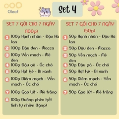 Set Hạt Nấu Sữa Hạt Dinh Dưỡng Mix Sẵn 7 Ngày [Tặng Đường Phèn] Cho Gia Đình Con Nhỏ, Mẹ Bầu, Người Già - OLEAF Sữa Hạt