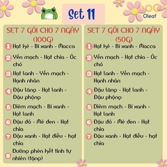 Set Hạt Nấu Sữa Hạt Dinh Dưỡng Mix Sẵn 7 Ngày [Tặng Đường Phèn] Cho Gia Đình Con Nhỏ, Mẹ Bầu, Người Già - OLEAF Sữa Hạt