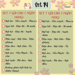 Set Hạt Nấu Sữa Hạt Dinh Dưỡng Mix Sẵn 7 Ngày [Tặng Đường Phèn] Cho Gia Đình Con Nhỏ, Mẹ Bầu, Người Già - OLEAF Sữa Hạt