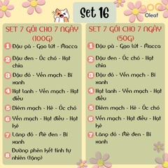 Set Hạt Nấu Sữa Hạt Dinh Dưỡng Mix Sẵn 7 Ngày [Tặng Đường Phèn] Cho Gia Đình Con Nhỏ, Mẹ Bầu, Người Già - OLEAF Sữa Hạt
