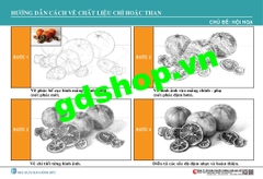 Tranh hướng dẫn cách vẽ chất liệu chì hoặc than