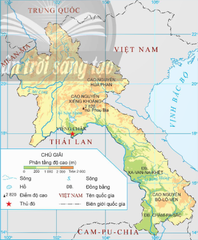 Bản đồ tự nhiên nước Lào