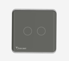 Công tắc thông minh Zigbee 2 nút Vuông