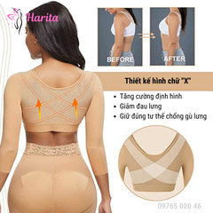 Áo gen định hình nâng ngực sau phẫu thuật nâng ngực, treo sa trễ ngực và định hình bắp tay sau hút mỡ xuất Nhật