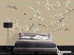 Tranh dán tường hoa đào trang trí phòng