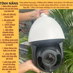 Camera chuyên đêm dành cho ao, trang trại, rừng núi, kho bãi, nơi không có ánh sáng, bản 4G/wifi có dây