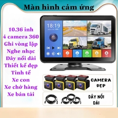 Bộ 4 mắt camera hành trình kèm màn hình 7 inch dành cho xe con, xe chạy dịch vụ, xe tải đường dài