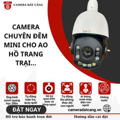 Camera zoom xa cho nhà xưởng, nông trại, rừng núi, kho bãi, kết nối wifi không dây+có dây/4G, tự động tuần tra quay quét, phóng to khi phát hiện con người, tầm nhìn xa 300-500m