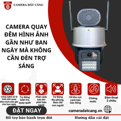 Camera quay đêm gần như ngày chuyên dụng cho biển hồ, sông nước, nhà xưởng, kho bãi thông minh, loa cảnh báo to, cảnh báo theo dõi chuyển động, nhận thông báo về máy