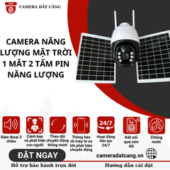 Camera 4g năng lượng mặt trời bền bỉ, có 2 tấm pin, sử dụng độc lập