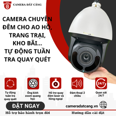 Camera chuyên đêm dành cho ao, trang trại, rừng núi, kho bãi, nơi không có ánh sáng, bản 4G/wifi có dây