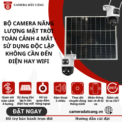 Bộ camera năng lượng mặt trời 4 mắt toàn cảnh IMOU/EZVIZ, độ nét cao, hoạt động liên tục không cần điện hay wifi