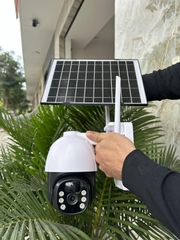 Camera 4g năng lượng mặt trời bền bỉ, có 2 tấm pin, sử dụng độc lập