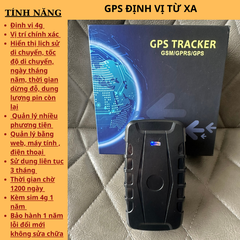 Thiết bị định vị GPS giám sát từ xa qua sim 4G, hiển thị vị trí và lịch sử di chuyển chính xác, sử dụng liên tục 3 tháng