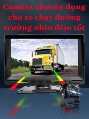 Bộ 4 mắt camera kèm màn hình 10.1 inch to chuyên đường trường cho xe tải, xe công, xe chở hàng đường dài, tầm nhìn ban đêm tốt giúp quan sát điểm mù, ghi hình vòng lặp