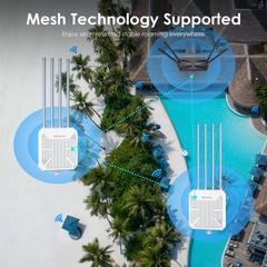 Bộ phát wifi 300-500m WAVLINK WiFi6 AX3000 AERIAL HD6 cao cấp băng tần kép, chống thấm nước IP67, tối đa 1Km