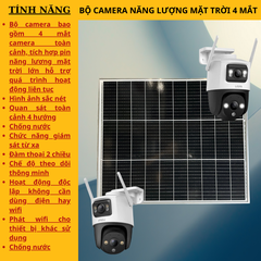 Bộ camera năng lượng mặt trời 4 mắt toàn cảnh IMOU/EZVIZ, độ nét cao, hoạt động liên tục không cần điện hay wifi