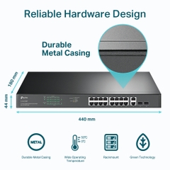 Switch TP-Link TL-SG1218MP (16 Port POE 10/100/1000 và 2 Port SFP)