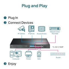 Switch TP-Link TL-SG1218MP (16 Port POE 10/100/1000 và 2 Port SFP)