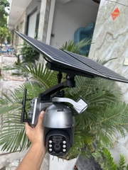 Camera năng lượng mặt trời 2 mắt bản nâng cấp xoay được cả 2 mắt camera, đi kèm 2 tấm pin năng lượng, kết nối 4G, không cần đến điện và wifi, chống nước