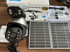 Camera năng lượng mặt trời 2 mắt bản nâng cấp xoay được cả 2 mắt camera, đi kèm 2 tấm pin năng lượng, kết nối 4G, không cần đến điện và wifi, chống nước