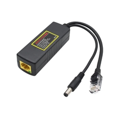Bộ cấp nguồn POE điện áp cao 1.1A và 1.8A, bộ chuyển nguồn POE điện áp cao, cổng chia nguồn POE chuyển ra 12V 2.5A + LAN 10/100Mbps