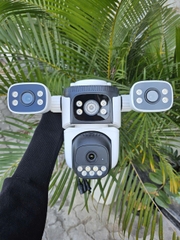 Camera 3 mắt Vstarcam với 3 góc nhìn khác nhau cùng lúc quan sát 3 khung hình trên 1 màn hình, kết nối wifi/LAN, zoom kỹ thuật số, giám sát từ xa