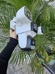 Camera 3 mắt Vstarcam với 3 góc nhìn khác nhau cùng lúc quan sát 3 khung hình trên 1 màn hình, kết nối wifi/LAN, zoom kỹ thuật số, giám sát từ xa
