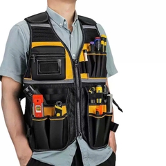 Áo bảo hộ có nhiều ngăn đựng dụng cụ thiết bị, bộ đai đeo đựng dụng cụ tháo lắp nhanh