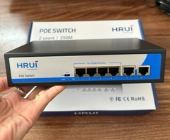 POE Switch Hrui 6 port (4 port POE + 2 port Uplink)