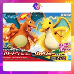 Mô hình lắp ráp Pokemon Plastic Model Collection 43 Select Series Charizard Battle Ver & Dragonite VS Set Bandai 4573102