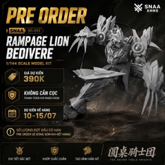 Mô Hình Lắp Ráp SNAA 1/144 RAMPAGE LION BEDIVERE - Bạo Liệt Sư - Hiệp Sĩ Bàn Tròn