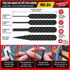 Bộ Tấm Chà Nhám Sợi Carbon STEDI MS-D4 – 4 Tấm/Bộ