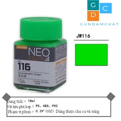 Sơn màu huỳnh quang Lacquer NEO COLOR JUMPWIND JW111-JW118 - Sơn Mô Hình