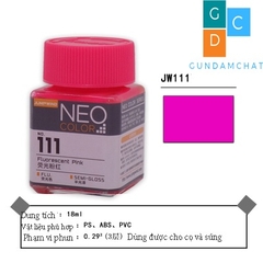 Sơn màu huỳnh quang Lacquer NEO COLOR JUMPWIND JW111-JW118 - Sơn Mô Hình