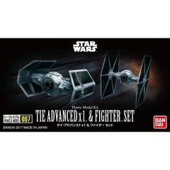 Mô hình lắp ráp VEHICLE MODEL 007 TIE ADVANCED x 1 & FIGHTER SET Bandai 4573102641106