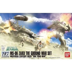 Mô Hình Lắp Ráp HG 1/144 MS-06 ZAKU THE GROUND WAR SET Plastic model kit Japan Bandai 4573102628350