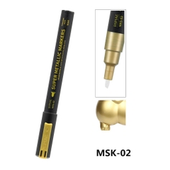 X-Bút tô màu kim loại Super Metallic Color Marker Bạc/Vàng/Đồng MKS-01-03 Dspiae