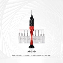 X-Bộ máy khoan mô hình cầm tay đa năng hợp kim nhôm không gỉ, đầu chính xác kèm mũi khoan DSPIAE AT-SHD 6977151542267
