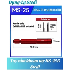 Ga chà Tay cầm khoan tay MS-25 và bộ mũi khoan Stedi - Dụng cụ mô hìnhPromax