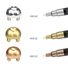 X-Bút tô màu kim loại Super Metallic Color Marker Bạc/Vàng/Đồng MKS-01-03 Dspiae