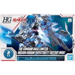 Mô hình lắp ráp Bandai HG 1/144 THE GUNDAM BASE LIMITED Unicorn Gundam Perfectibility [Destroy Mode] 4573102555007