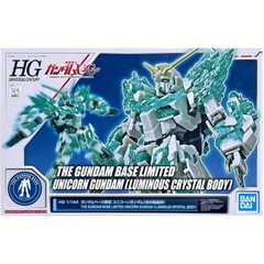 Mô Hình Lắp Ráp HG 1/144 Unicorn Destroy Luminous Crystal RX-0 The Gundam Base Limited Bandai
