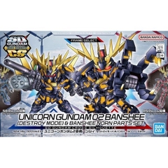 Mô hình lắp ráp SD CROSS SILHOUETTE UNICORN GUNDAM 02 BANSHEE (DESTROY MODE)&BANSHEE NORN PARTS SET  4573102621597